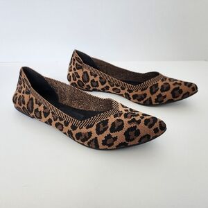 MIA Leopard Flats Knit Size 6